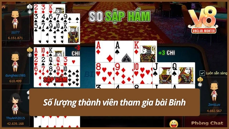 Cách chơi bài Binh Lủng dựa trên việc nắm vững số thành viên